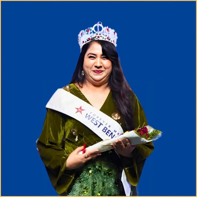Suparna Saha won the title of Forever Mrs West Bengal….