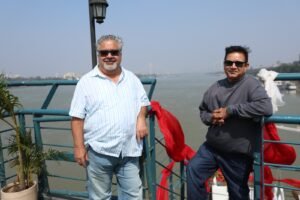 Film actors Manoj Pahwa and Kumud Mishra interact with the media in Kolkata during the special trailer screening of their upcoming film ASSI….