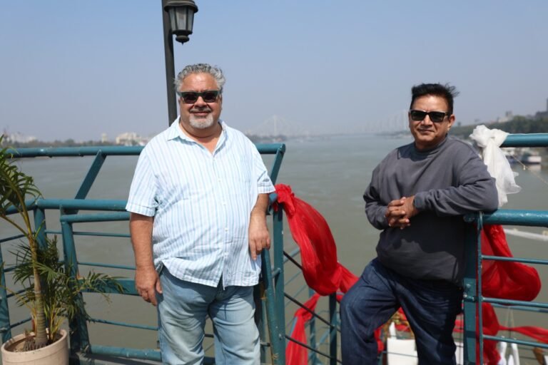 Film actors Manoj Pahwa and Kumud Mishra interact with the media in Kolkata during the special trailer screening of their upcoming film ASSI….